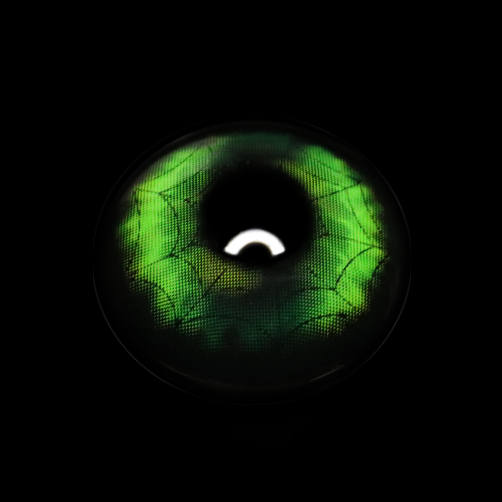 Cosplay Spider Web Green Coloured Contact Lenses